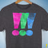 Polysexual Pride Exclamation Points Premium Unisex T-Shirt - Dark Grey Heather